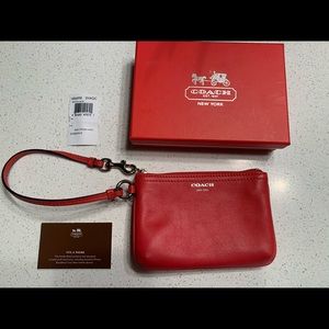 Red Coach Wristlet